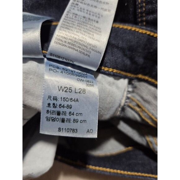 Levi's 720 Jeans Women's Tag Size 25x28 Blue High-Rise Super Skinny Denim - Picture 6 of 13